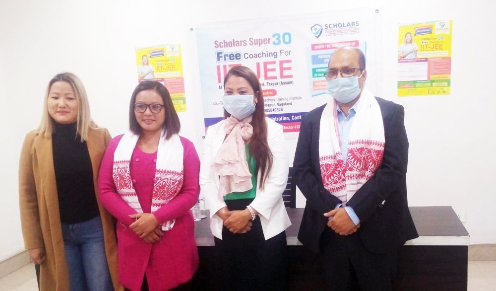 Director, Scholars, Sanjay K Singh (extreme right) along with faculty members and staff of ‘Scholars Super 30’, Tezpur and Nagaland branch.